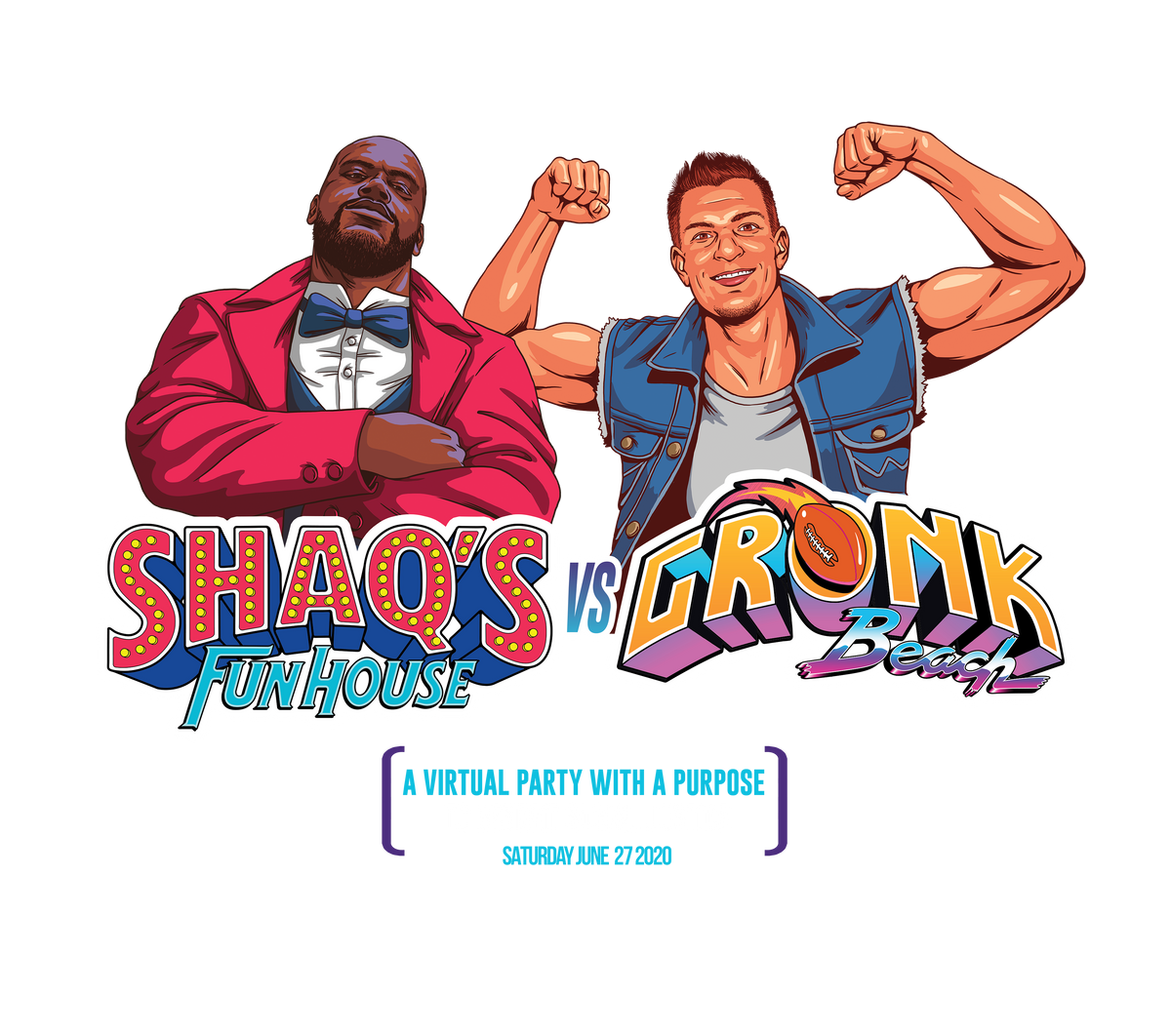 Shaq vs Gronk Line-Up T-Shirt
